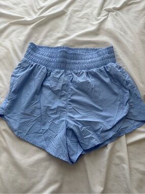 all in motion Light Blue Smocked-Waist Athletic Shorts